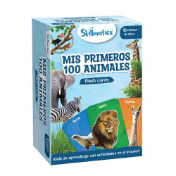 MIS PRIMEROS 100 ANIMALES(Flash Cards) Skillmatics