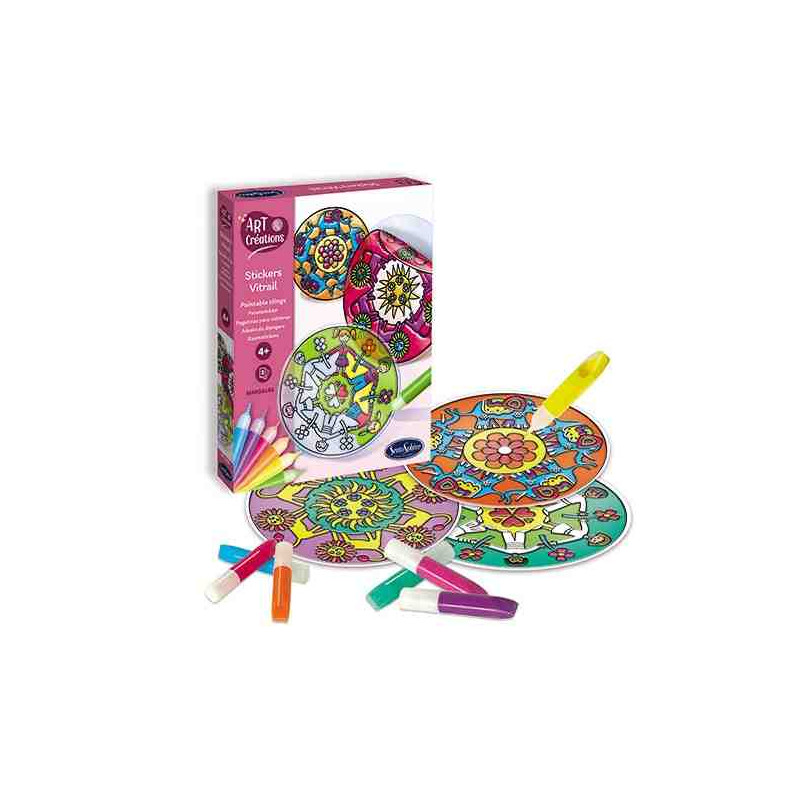 ART&CREATIONS STIKERS VITRALLS MANDALA Sento Sphere