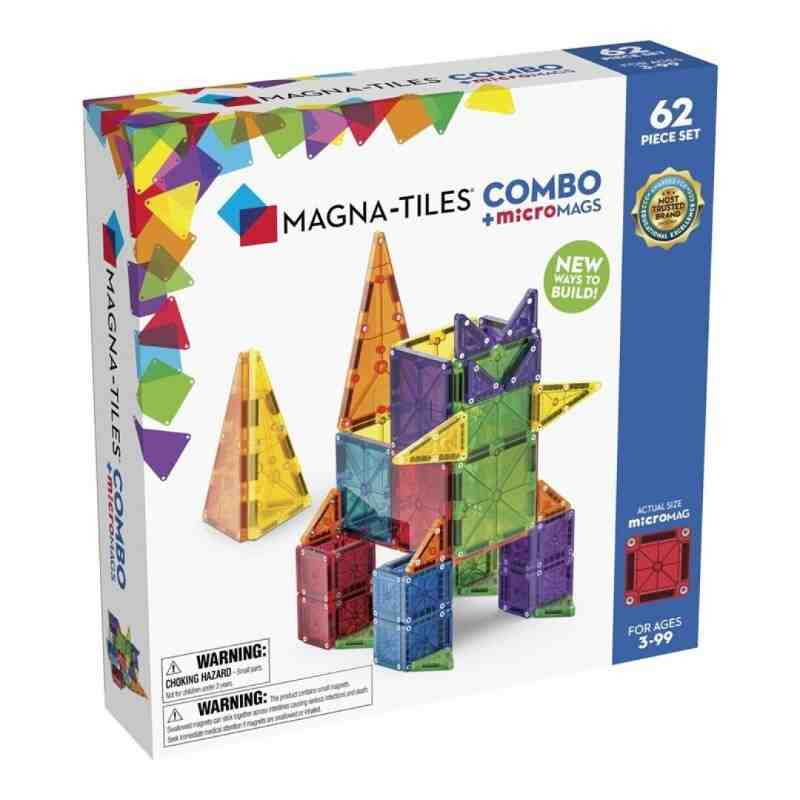 MAGNA-TILES 62 pcs.COMBO + microMAGS