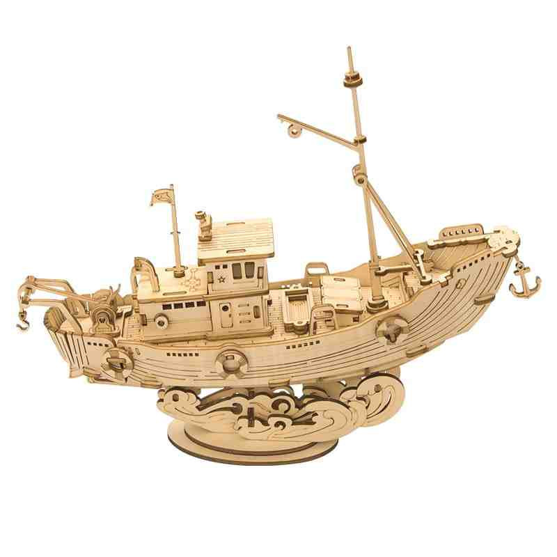 FISHING SHIP 3D Wooden puzzle  Robotime Rolife