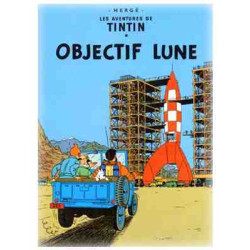 PÓSTER TINTÍN OBJETIVO LA LUNA