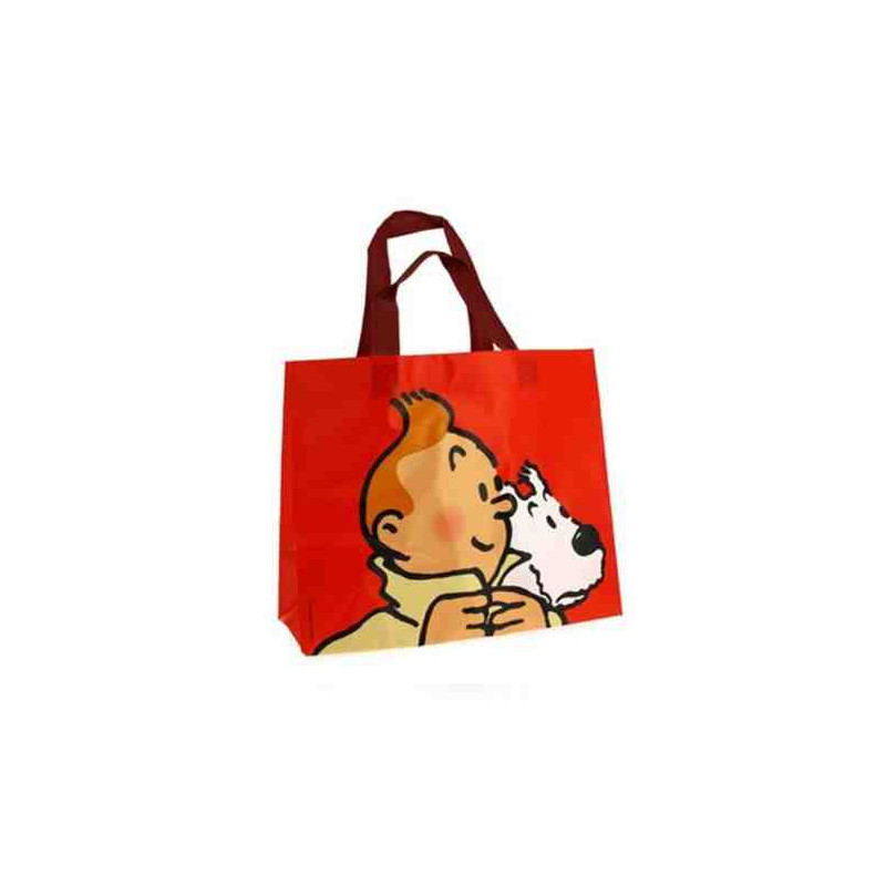 BOLSA TINTIN I MILU ROJA (45x38x20cm.)