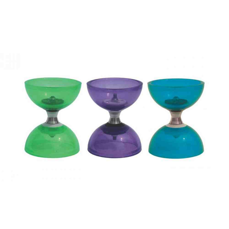 DIABOLO TRANSPARENT AMB RODAMENTS .80mm.+Pal de fibra(AMAYA)