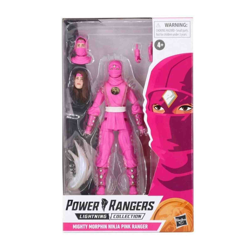 MIGHTY MORPHIN NINJA PINK RANGER FIGURA 15 CM POWER RANGERS LIGHTNING COL. F46785L0 Hasbro