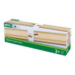 SET 4 VIAS RECTES DE 14,4 CMTS - Brio 