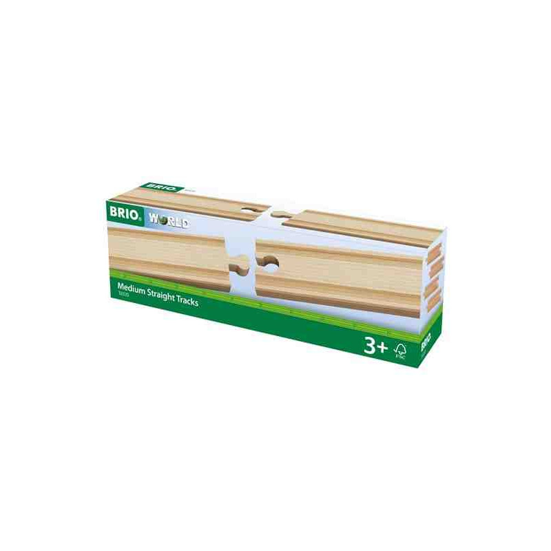 SET 4 VIAS RECTES DE 14,4 CMTS - Brio 