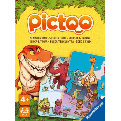 PICTOO DINO CARD GAMES Juego de cartas Ravensburger (Castellano)