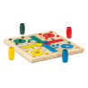 PARCHIS/OCA CON ACCESORIOS MADERA