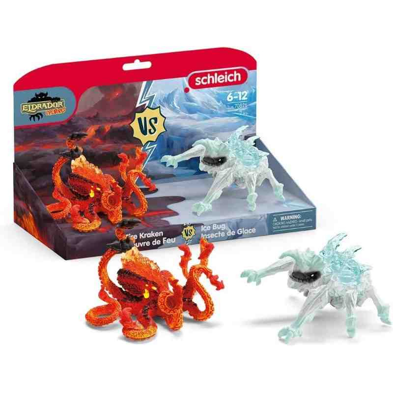Escarabajo de hielo contra pulpo de fuego Eldrador Schleich 70826