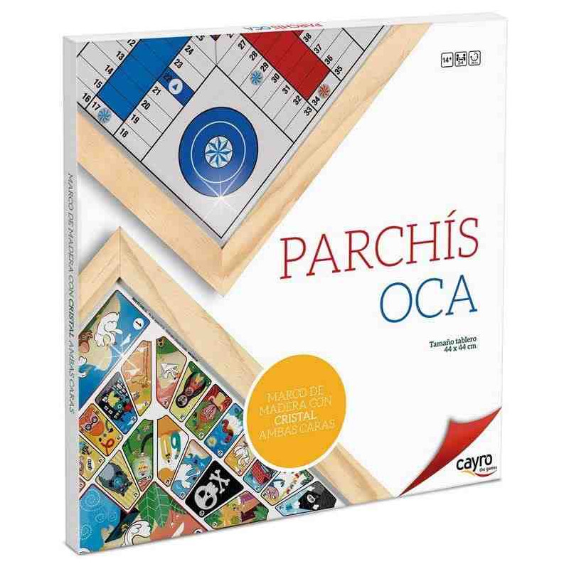 PARCHIS/OCA CON MARCO MADERA 44X44 SIN ACCESOROS