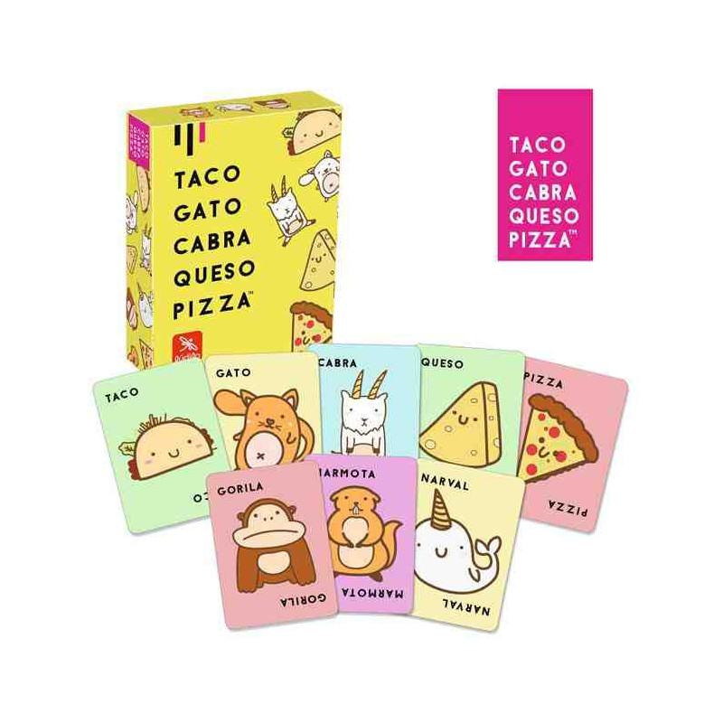 TACO,GATO,CABRA,QUESO,PIZZA Juego de cartas Ludilo