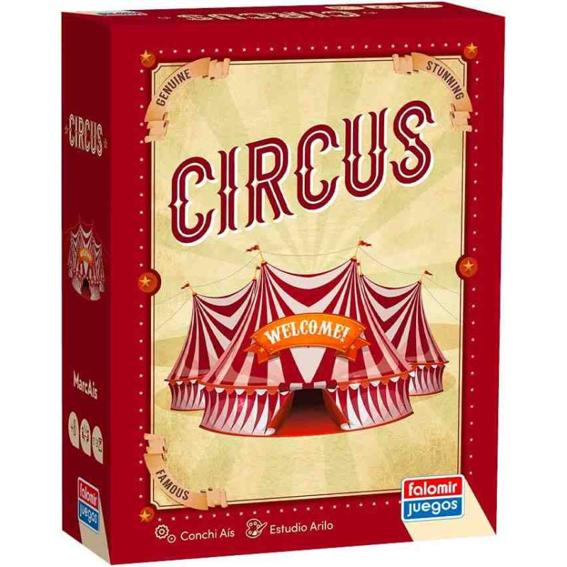 CIRCUS Joc de taula d `estrategia, memoria, azar i Magia, la del Circ Falomir