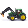TRACTOR JOHN DEERE CON PINZA Y TRONCO (Siku)