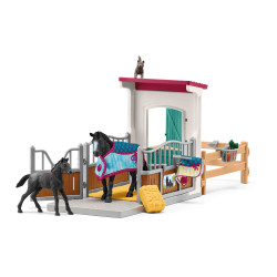 BOX PER CAVALLS AMB EGUA I PONI  Schleich 42611