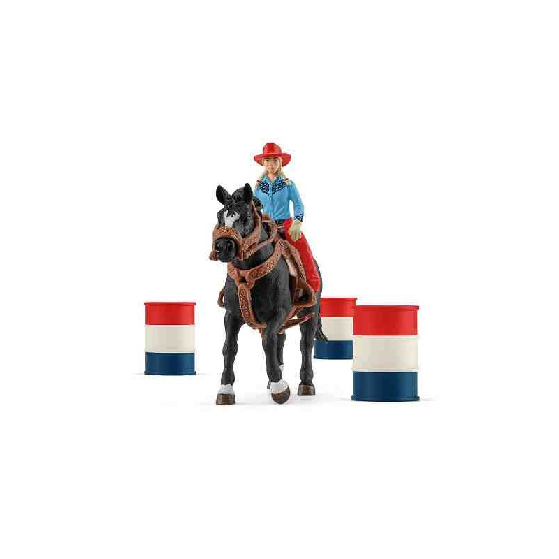 CARRERA DE OBSTÁCULOS CON AMAZONA VAQUERA Schleich Caballos 42576