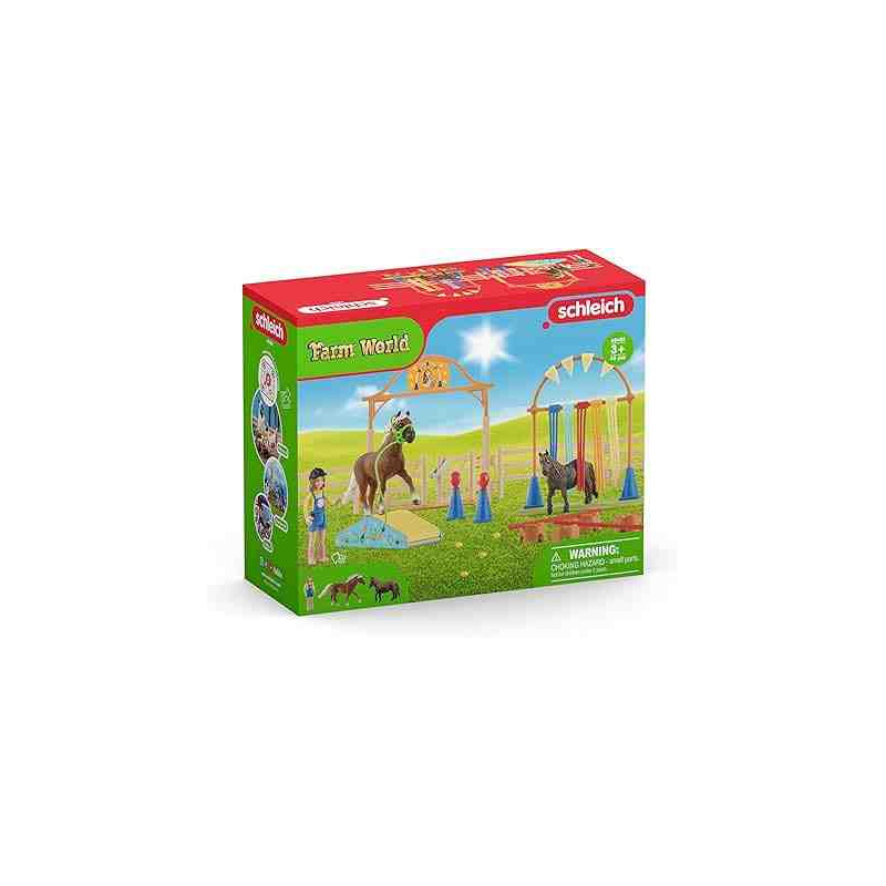ENTRENAMIENTO  AGILITI PARA PONIS  Schleich Cavalls 42481