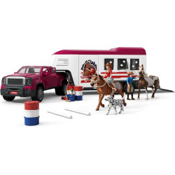 CAMIONETA LAKESIDE CON  REMOLQUE caballos Horse Club Schleich 42705