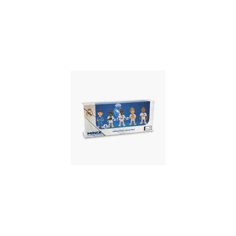 PACK 5 Figures Futbolistes F.C. Real Madrid + pilota con Licencia OficialMinix Collectible Figurines