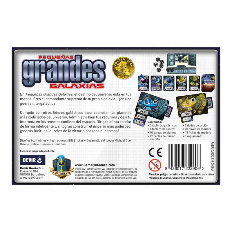 PEQUEÑAS GRANDES GALAXIAS Juego de mesa Devir