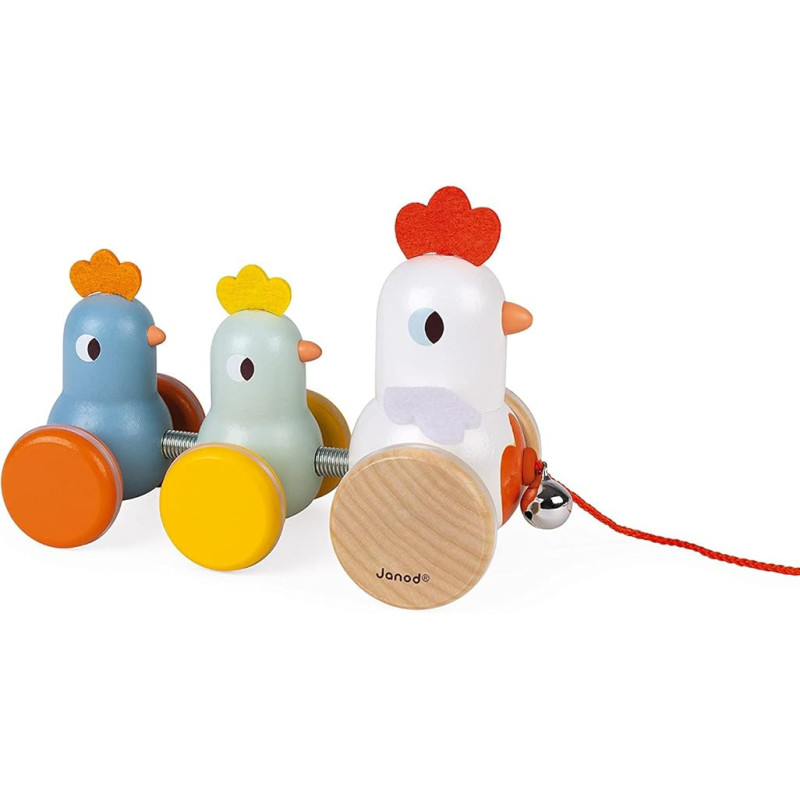 ARROSSEGADOR GALLINA AMB POLLETS Janod