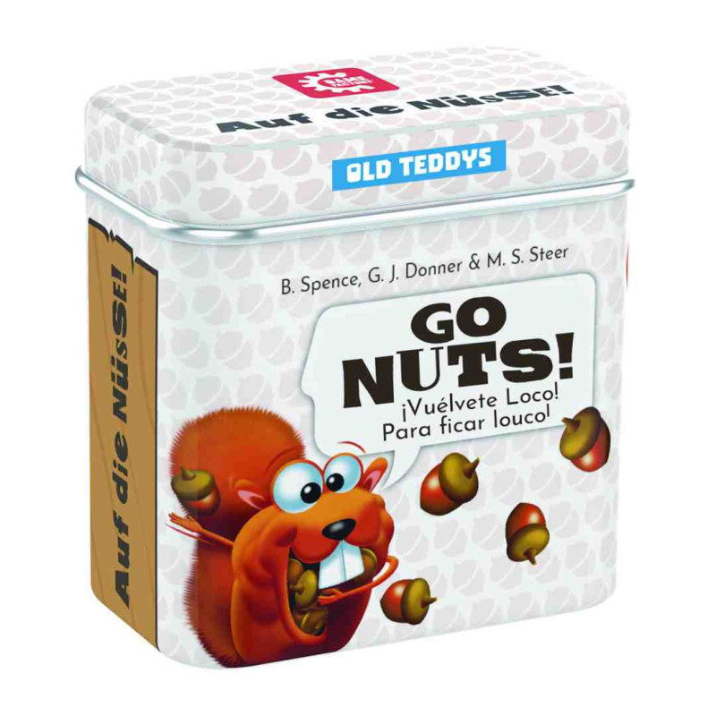GO NUTS! Joc de daus (caixa llauna petita, mimi joc ) Game Factory-Old Teddys