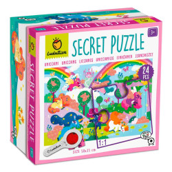 SECRET PUZZLE UNICORNIOS 24 pcs.Ludattica 24147