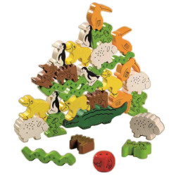 ANIMAL SOBRE ANIMAL Joc de taula d`apilar Haba