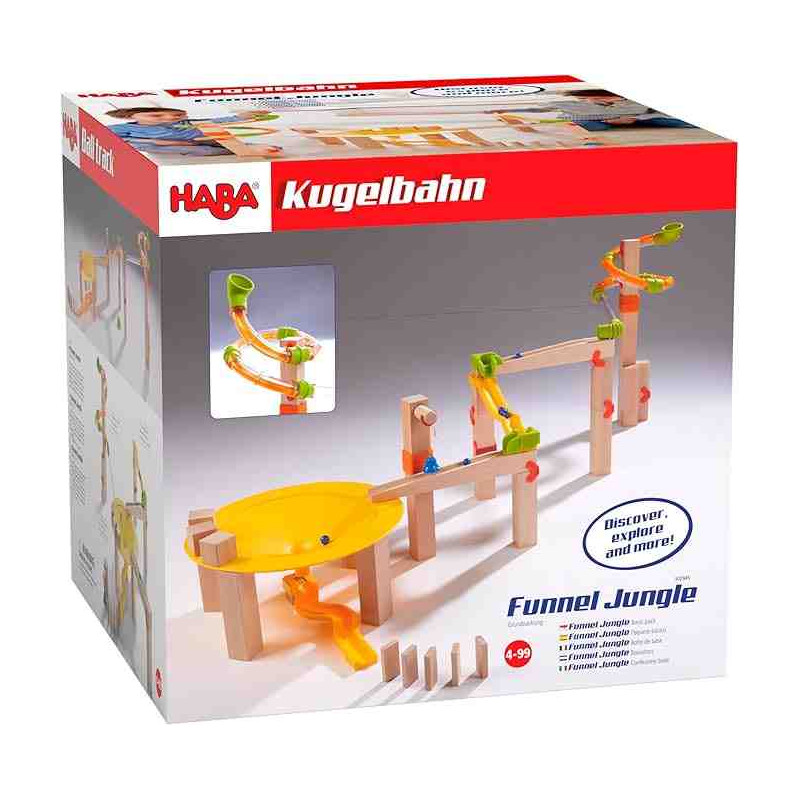 CIRCUITO DE CANICAS BASICO PACK FUNNEL JUNGLEDE MADERA (CIRCUITO CANICAS) Haba 302945