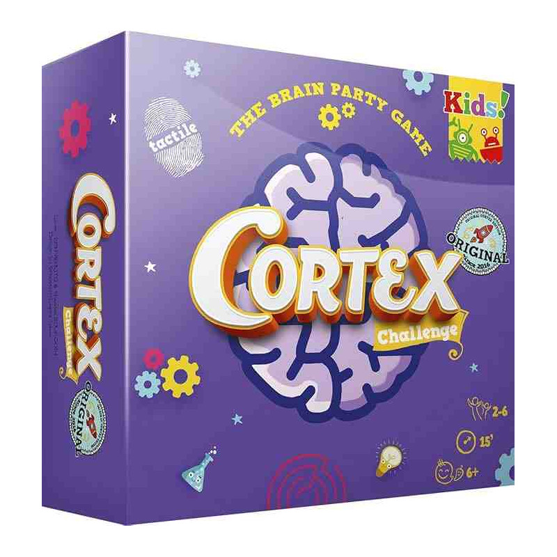 CORTEX KIDS CHALLENGE(Morado)  Juego de cartas de habilidad visual- Party Asmodee