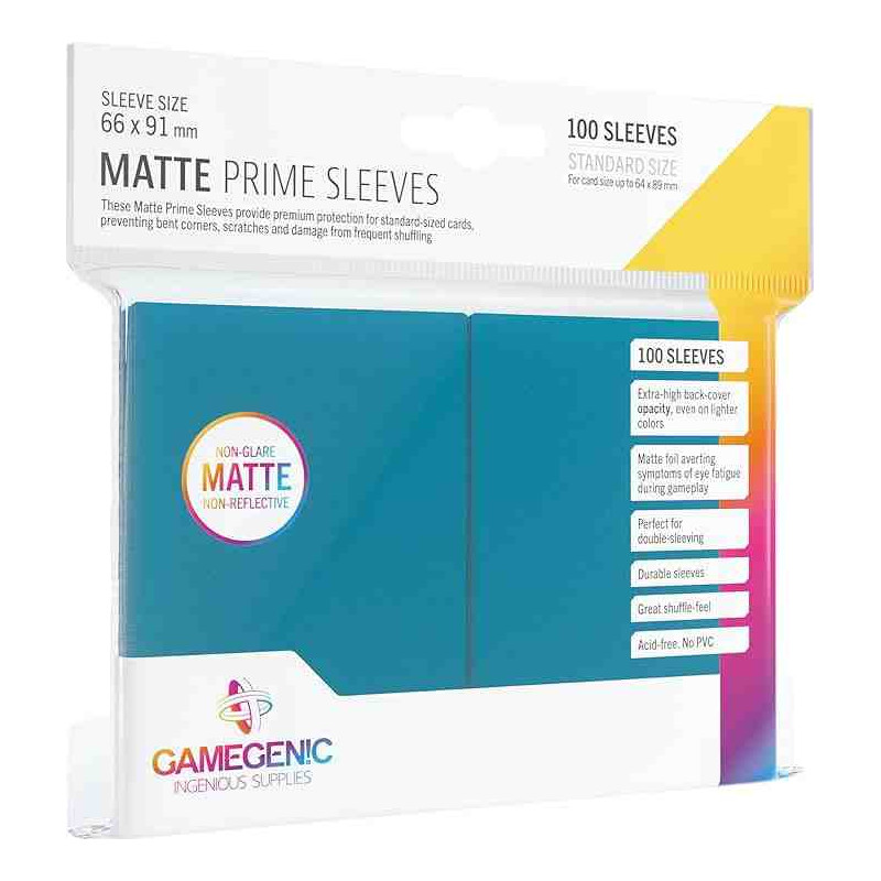 PACK MATTE PRIME SLEEVES BLUE Fundes (100) 66x91 mm.GameGenic