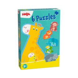 6 PRIMERS PUZZLES- FAMILIA D`ANIMALS 2 pcs. Haba 2012185003