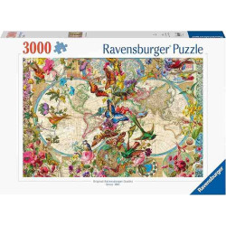 FLORA & FAUNA MAPAMUNDI 3000pcs. Puzzle Ravensburger 17117