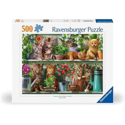 GATS EN L' ESTANTERIA 500 pcs. Puzzle Ravensburger 00205