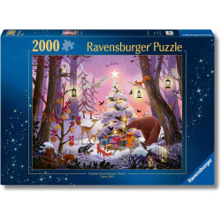 CHRISTMAS IN THE WOODLAND 2000 pcs. Puzzle Ravensburger 01417