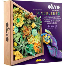 SET SUCCULENTS ENERGY Wood&amp, Craft Diy 3D  Manualitat Okto
