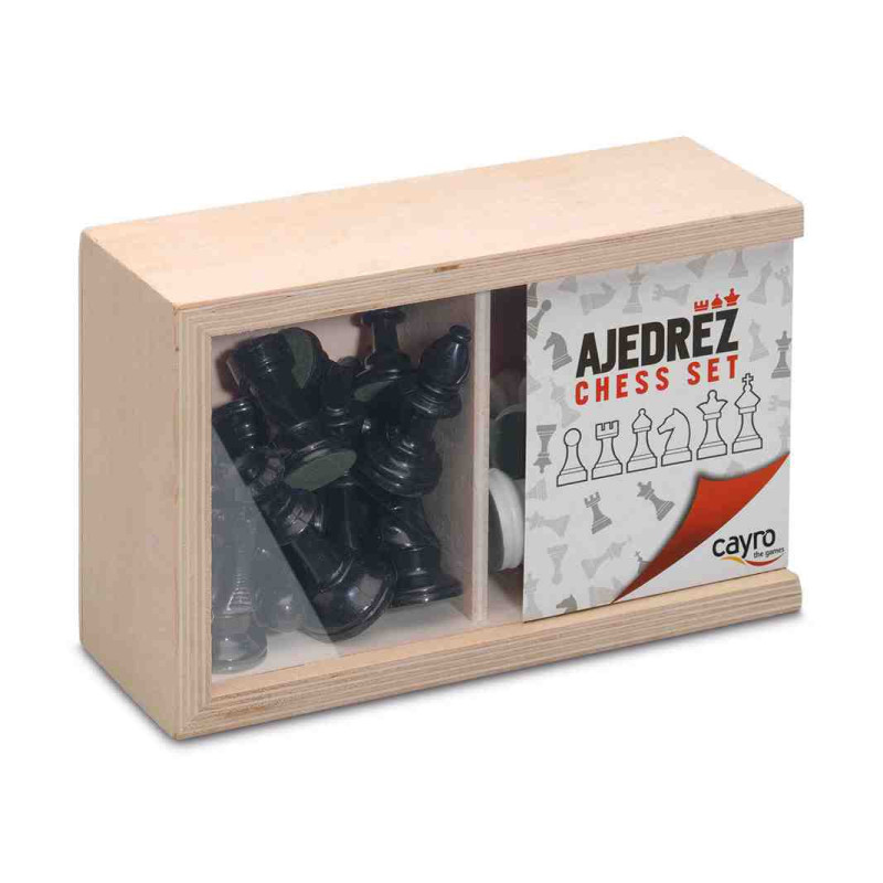 ACCESSORIO AJEDREZ PLASTICO Nº3 CAJA MADERA