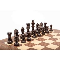 CONJUNTO  AJEDREZ STAUNTON EUROPA Nº 3 NOGAL MATE 40 cm. MoraPlay