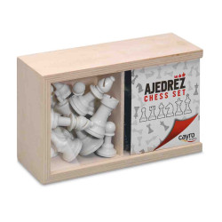 ACCESSORIO AJEDREZ PLASTICO Nº4 CAJA MADERA