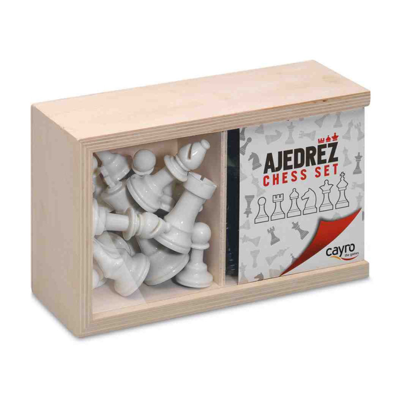 ACCESSORIO AJEDREZ PLASTICO Nº4 CAJA MADERA