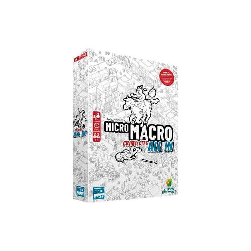 MICRO MACRO ALL IN  Crime City Juego de mesa de deducción (+ 10 Años, 1-4 Jugadores) SD Games