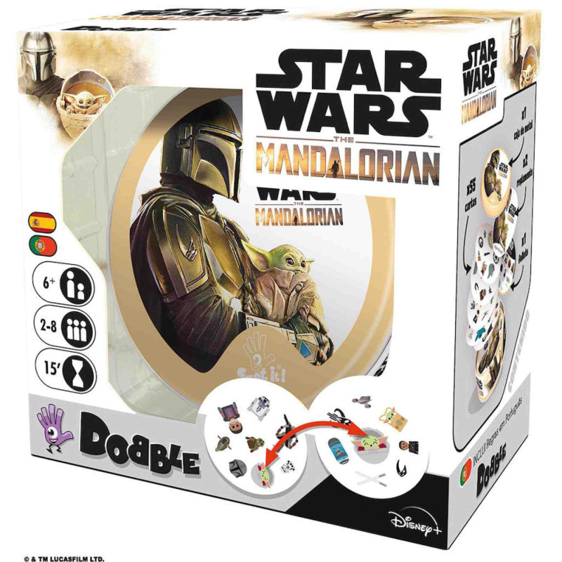 DOBBLE STAR WARS MANDALORIAN Joc de cartes (+6 Anys, 2-8 Jugadors)Asmodee