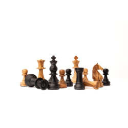 PIEZAS AJEDREZ DE OLIVO SR. EUROPA N.6 PLOMADAS PARA TABLERO CASILLA   60 mm.