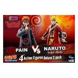 NARUTO VS PAIN 2 FIG,10 CM 25TH ANNIVERSARY SDD Toynami