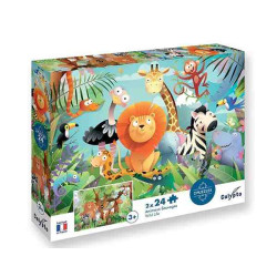 ANIMALS SALVATJES Puzzle 2X24 pcs. Sento Sphere