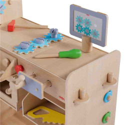 CREATIVE PLAY 3 EN 1- CUINA, BOTIGUETA I TALLER EN FUSTA Haba 2011830001