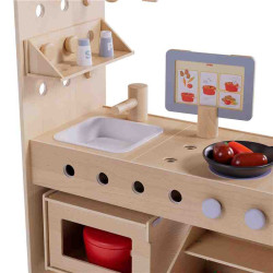 CREATIVE PLAY 3 EN 1- CUINA, BOTIGUETA I TALLER EN FUSTA Haba 2011830001