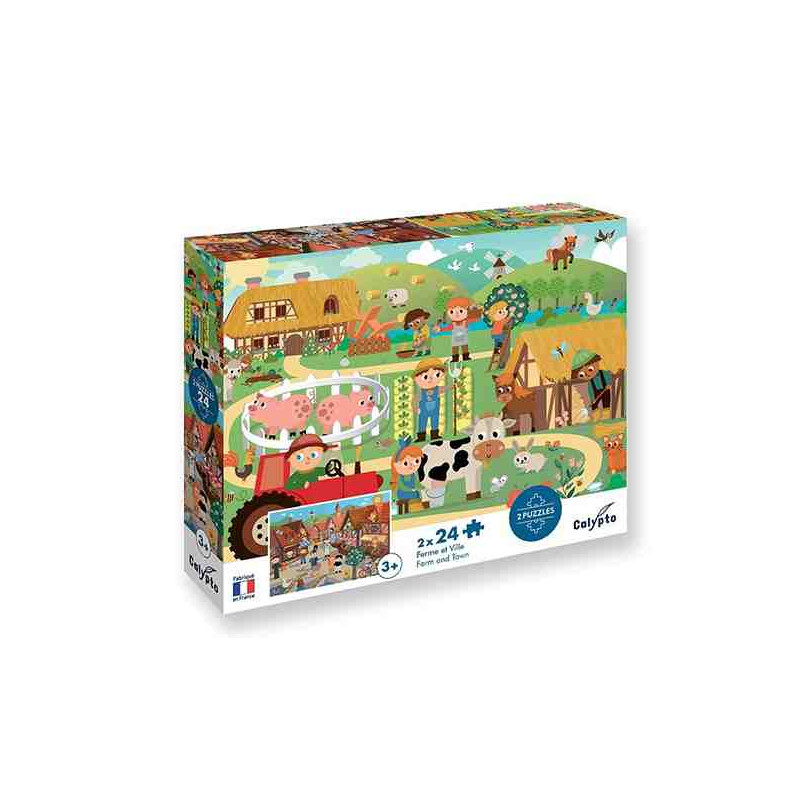 LA GRANJA I LA CIUTAT Puzzle 2x24 pcs. Sento Sphere