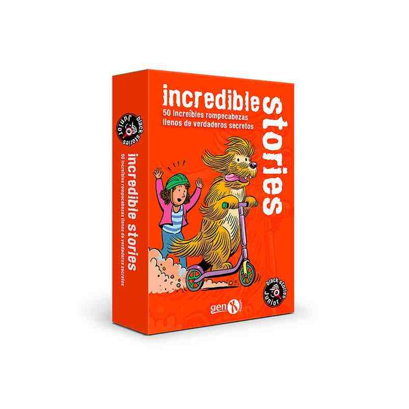 BLACK STORIES JUNIOR:INCREDIBLE STORIES Joc de cartes GenXGames