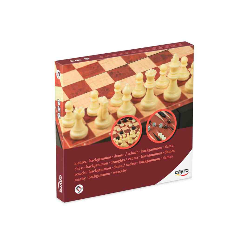 ESCACS DAMES BAGKAMMON MAGNETIC (+7 Anys, 2 Jug.) Cayro 446