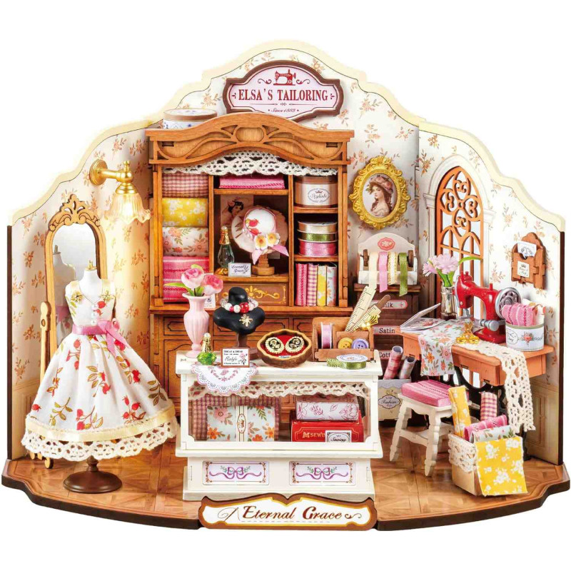 ELSA`S TAILLORING Model 3d Kit Fusta Robotime Rolife Rokr DIY